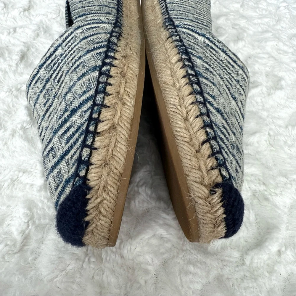 Givenchy Logo 4G Jacquard Espadrilles Flats Denim Navy Blue